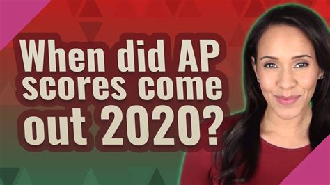 When Did AP Scores Come Out 2020 YouTube