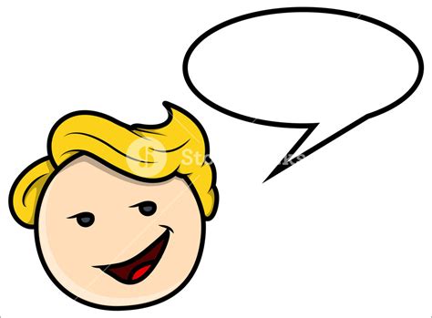 Teen Boy Saying In Speech Bubble - Vector Cartoon Illustration Royalty-Free Stock Image ...