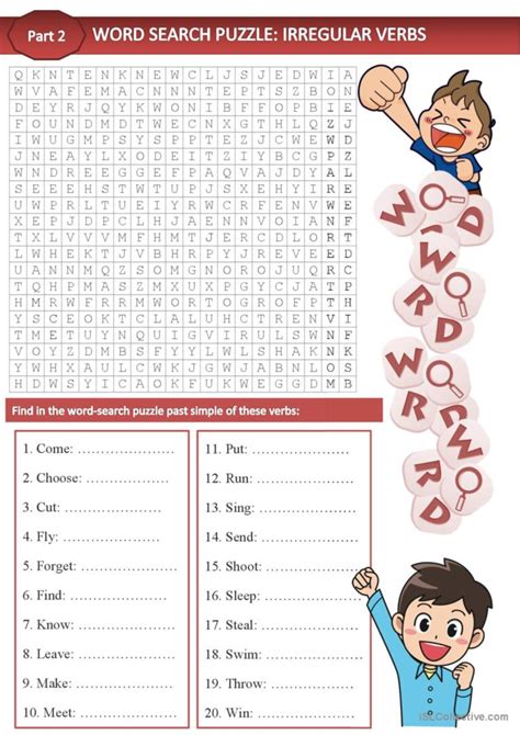 Irregular Verbs Word Search Puzzle Irregular Verbs Verb Words Porn