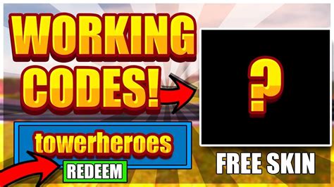 All New Op Codes Working Codes 🧪roblox Tower Heroes🧪 Youtube