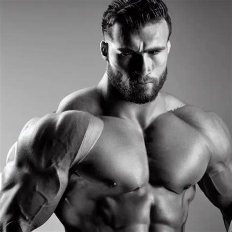 Overly Muscular Giant Superhuman Gigachad Grayscale Stable Diffusion