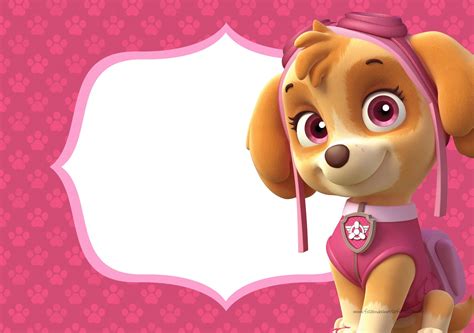 Skye De Paw Patrol Invitaciones Gratis Para Imprimir Ideas Y Material Gratis Para Fiestas Y