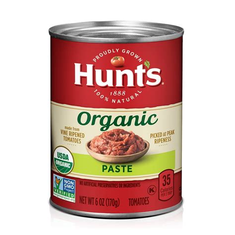 Hunts Organic Tomato Paste 6 Oz