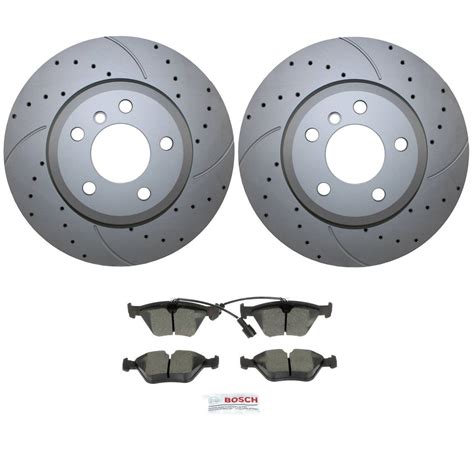 Bmw Brake Kit Front 325mm Drilled Rotors Ceramic Pads Bosch Quietcast 34113400151 Bison