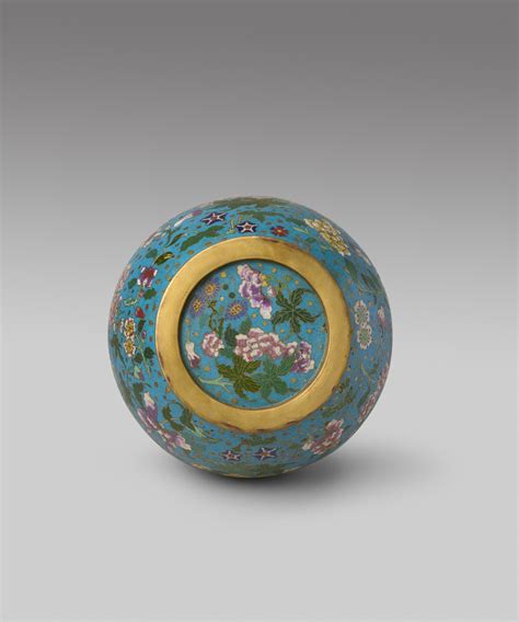 A Rare Cloisonne Enamel Garlic Head Twin Handled Vase Qianlong Period