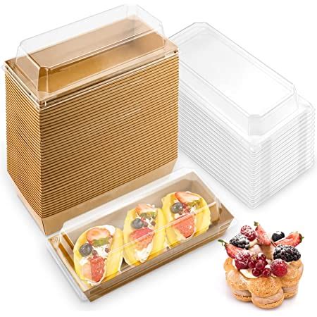 Amazon XIAOHONG 50 Pack Paper Charcuterie Boxes With Clear Lids 7