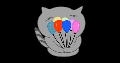 Balloon Cat Sticker Teepublic