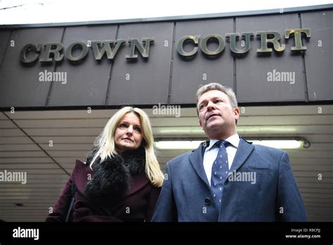 Conservative Mp Craig Mackinlay With His Wife Kati Outside Londons Southwark Crown Court After