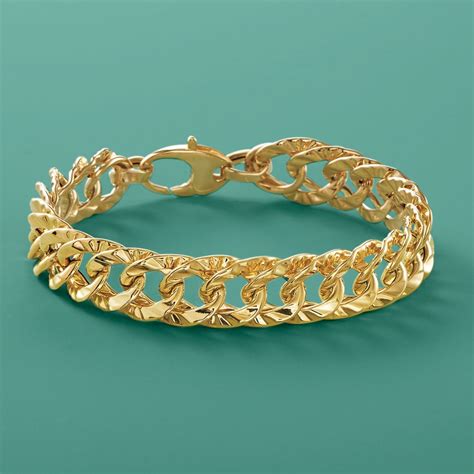 Italian 14kt Yellow Gold Curb Link Bracelet Ross Simons