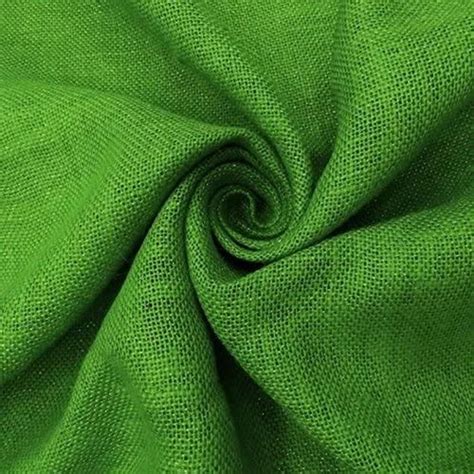 Ramesh Exports Plain Laminated Colour Jute Fabric GREEN For Bag At