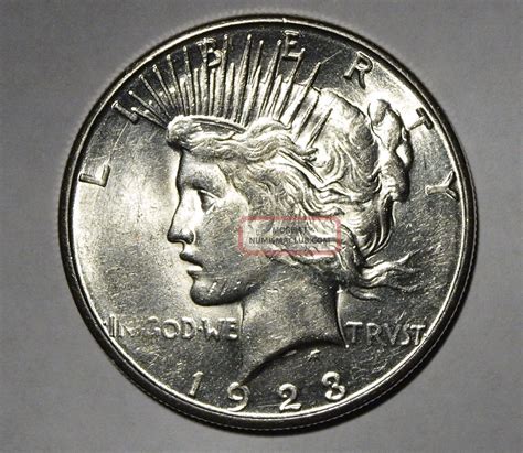 1923 S Us Silver Peace Dollar Bu