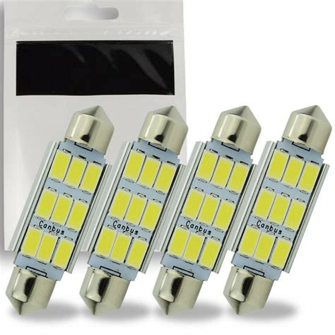 Ampoule Led Canbus C W Mm Navette Leds Smd Blanc X Non Pour