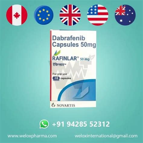 Rafinlar Dabrafenib 50mg Capsule at Rs 22000/bottle | Anti Cancer Drugs ...