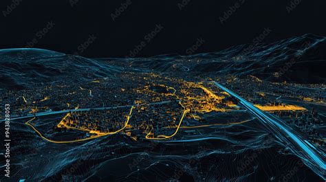 Technical Aerial Visual D Lidar Gis Aerial Map Satellite Scan Model