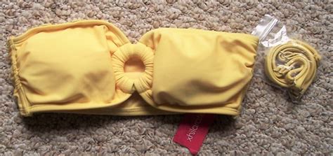 Women S Yellow Xhilaration Convertible Bikini Top Size L Ebay