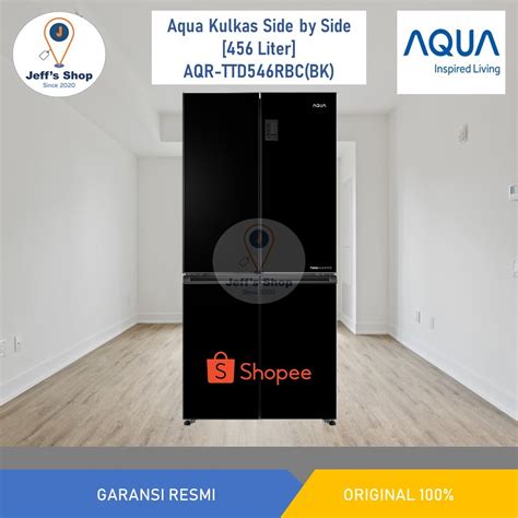 Jual Aqua Kulkas Side By Side 4 Pintu 456 Liter AQR TTD546RBC BK