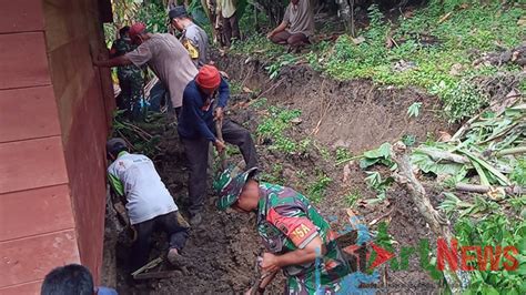 Tanah Longsor Timpa Rumah Warga Di Desa Sayurmaincat Start News