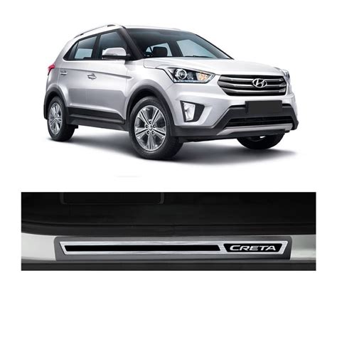 Kit Soleira Hyundai Creta 4P Premium Aço Escovado Resinado no Shoptime