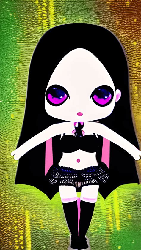 Gothic Girl Kawaii Chibi · Creative Fabrica