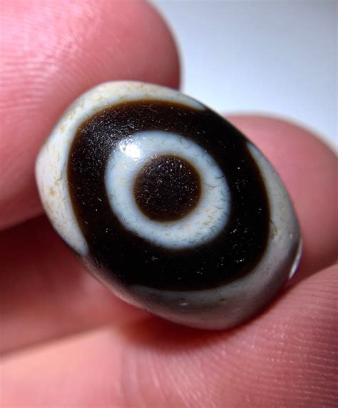 Tibetan Dzi Bead 3 Eyes Daluo Amulet Pendant Etsy