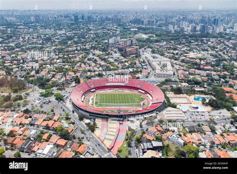 Vue A Rienne Du Stade De Football De Morumbi Sao Paulo Br Sil S O