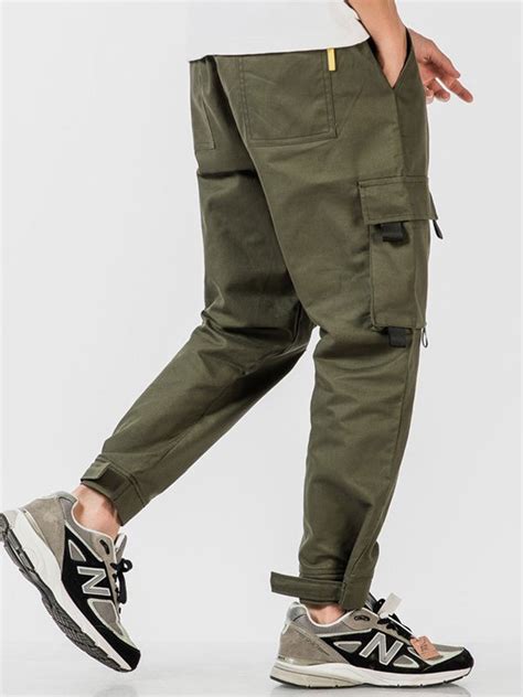 Emmiol Env O Gratis Pantalones Cargo Tapered Para Hombre Verde Xl