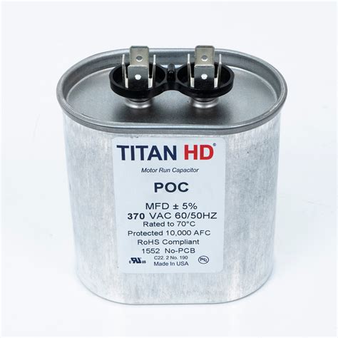 Titan Hd Run Capacitor Mfd Volt Oval Packard Online