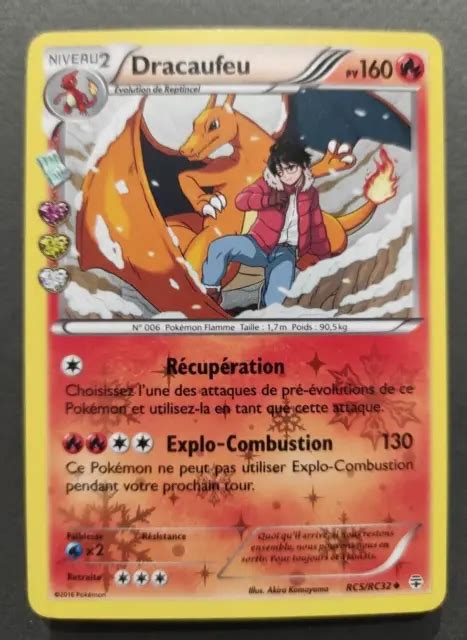 CARTE POKÉMON DRACAUFEU RC5 RC32 XY Generation Version Française Pca