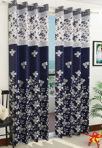 Dark Blue Printed Polyester Curtain At Rs 150 Piece Polyester Printed