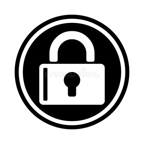 Padlock Symbol Icon Illustration Stock Illustration - Illustration of ...