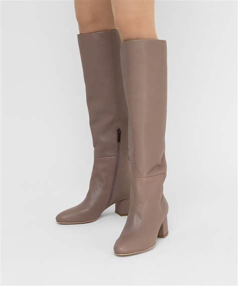 Babe Pay Pls Dark Beige Leather Boots Buy With European