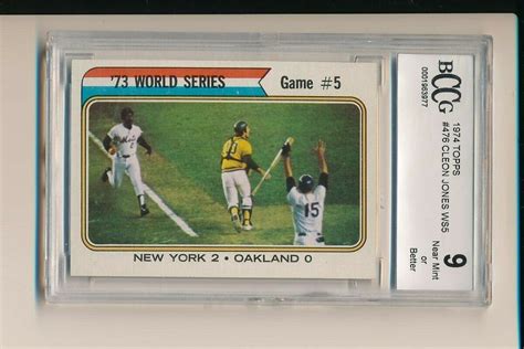 Cleon Jones New York Mets World Series Game Topps Bccg