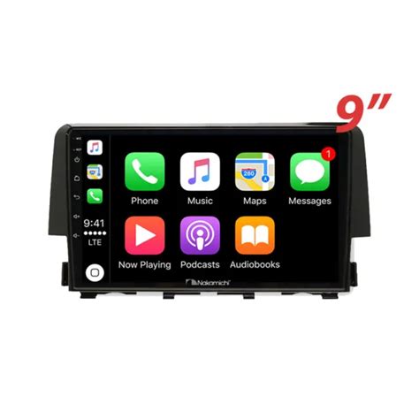 9 WIRELESS CARPLAY Android Auto Nakamichi BT Radio For Honda Civic