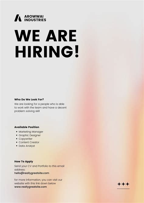 We Are Hiring Poster Template