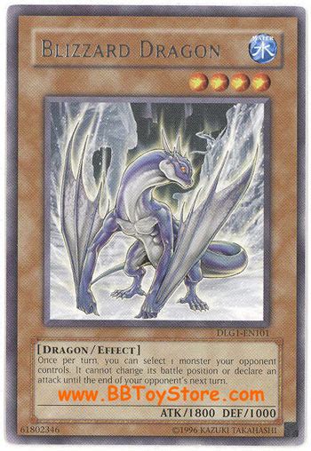 Yu Gi Oh Card Dlg1 En101 Blizzard Dragon Rare Toys Plush Trading Cards