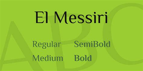 El Messiri Font Family · 1001 Fonts