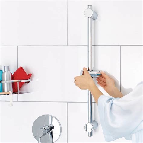 Tesa Spaa Shower Rail Self Adhesive Chromed Metal And Plastic Tesa