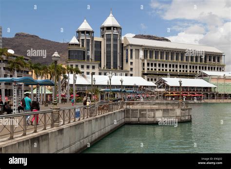 The Modern Caudan Waterfront Area Port Louis Mauritius Stock Photo