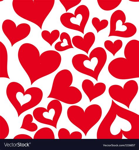 Valentine Seamless Hearts Pattern Royalty Free Vector Image