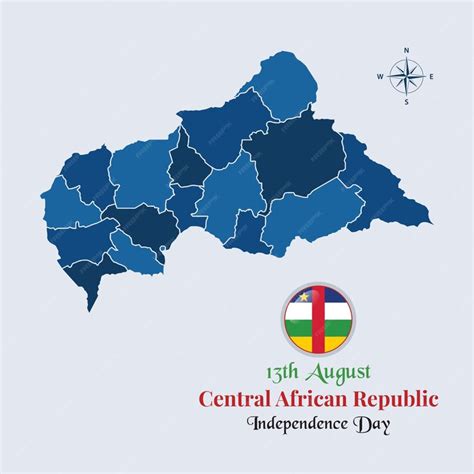 Premium Vector Central African Republic Map And Flag Flag Map Of