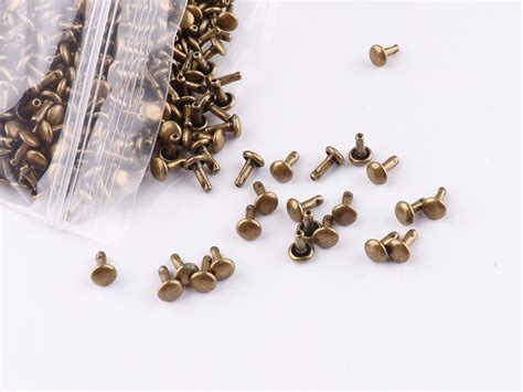 Bronze Rivets Rapid Rivets Double Cap Rivets 46mm Mini Round Etsy