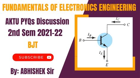 Bjt Numerical Fundamentals Of Electronics Engineering Nd Sem