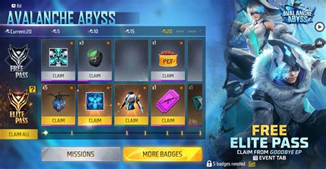 How To Get Free Avalanche Abyss Badges In Free Fire Max