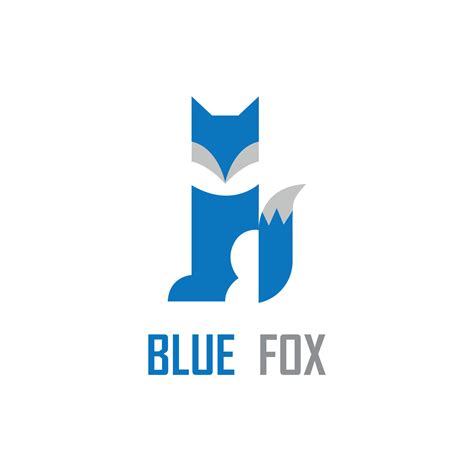 animated logo design with blue fox image 19638490 Vector Art at Vecteezy