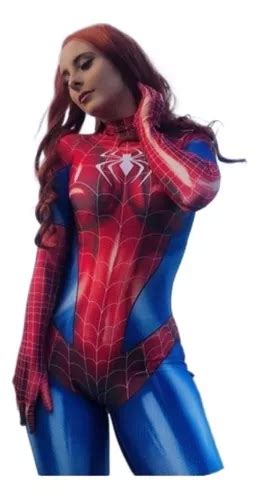 2023 Body Sexy De Elastano Para Mujer Spider Man Cosplay Meses Sin