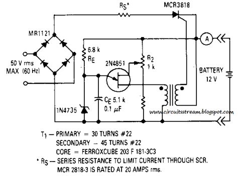 Battery Charger Circuit Diagram Using Scr