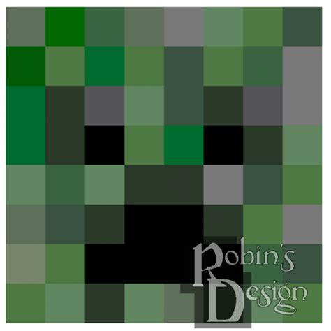 Minecraft Creeper Cross Stitch Pattern For Shirt Patch Set Of Four Pdf