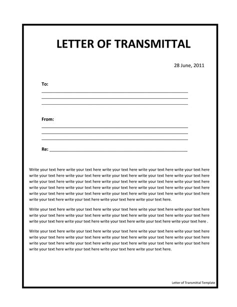 Letter Of Transmittal Great Examples Templates Template Lab