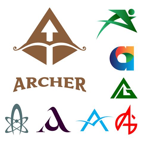 Letter A Logo Design Letter Based Symbol Set Vector Art At