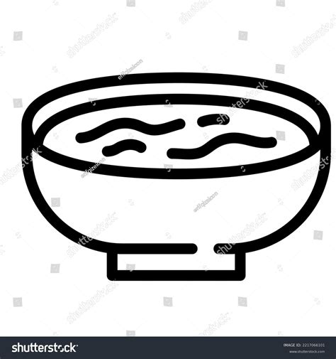 Soup Bowl Icon Outline Stock Vector Royalty Free